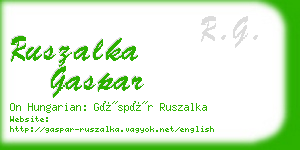 ruszalka gaspar business card